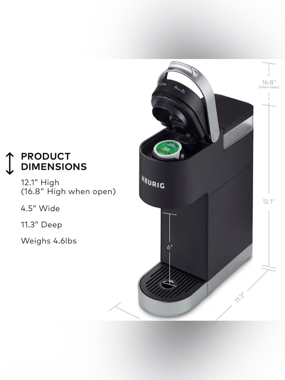 NEW Keurig K-Mini Plus Single Serve Coffee Maker- Black - Picture 6 of 9